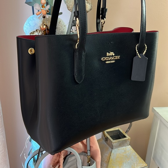 COACH 2-WAY BLACK REVERSIBLE CROSSBODY- TOTE PRISTINE - Picture 4 of 17